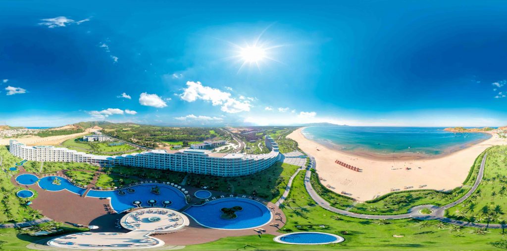 Hình chụp bằng flycam 360 độ ở định dạng Equiretangular.